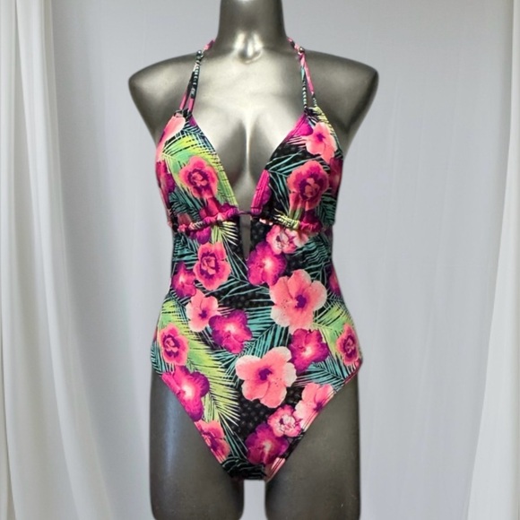 🆕OP One Piece Swimsuit Tropical Floral Design - Picture 5 of 16